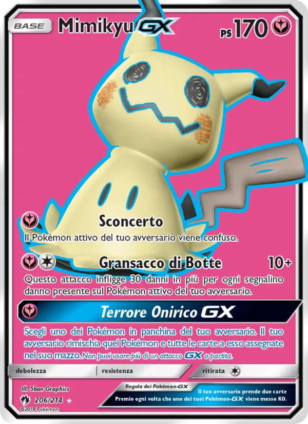 Mimikyu GX Tuoni Perduti 206/214