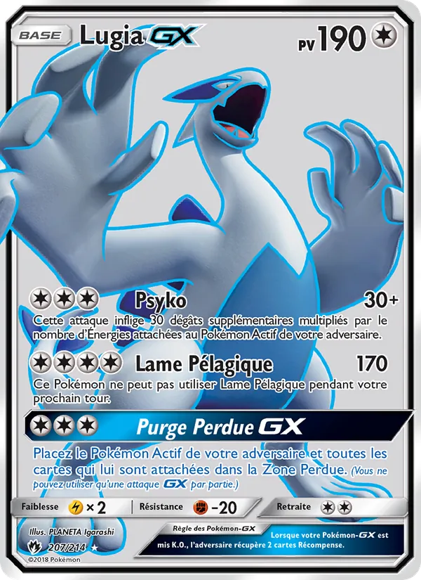 Lugia GX Tonnerre Perdu 207/214