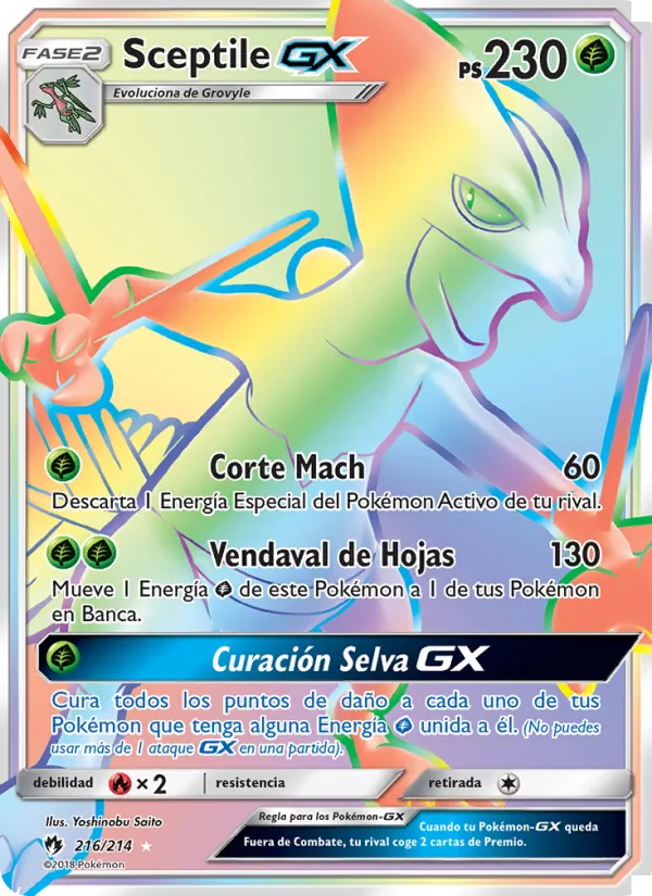 Sceptile GX Truenos Perdidos 216/214