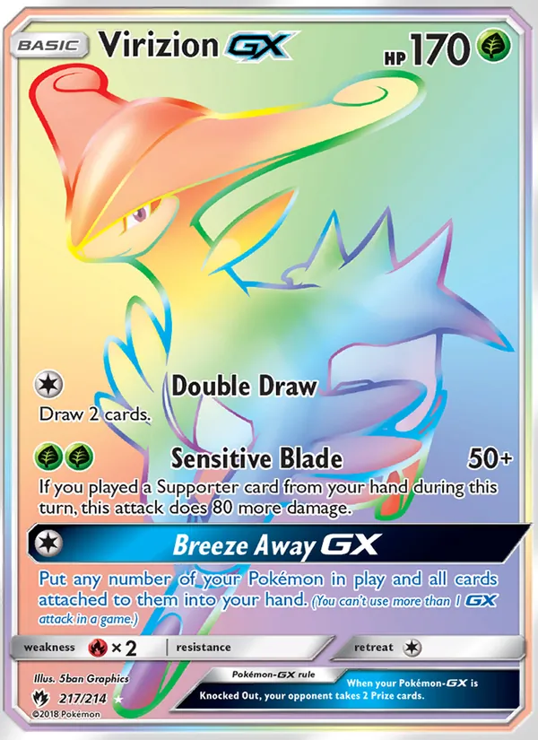 Virizion GX Lost Thunder 217/214