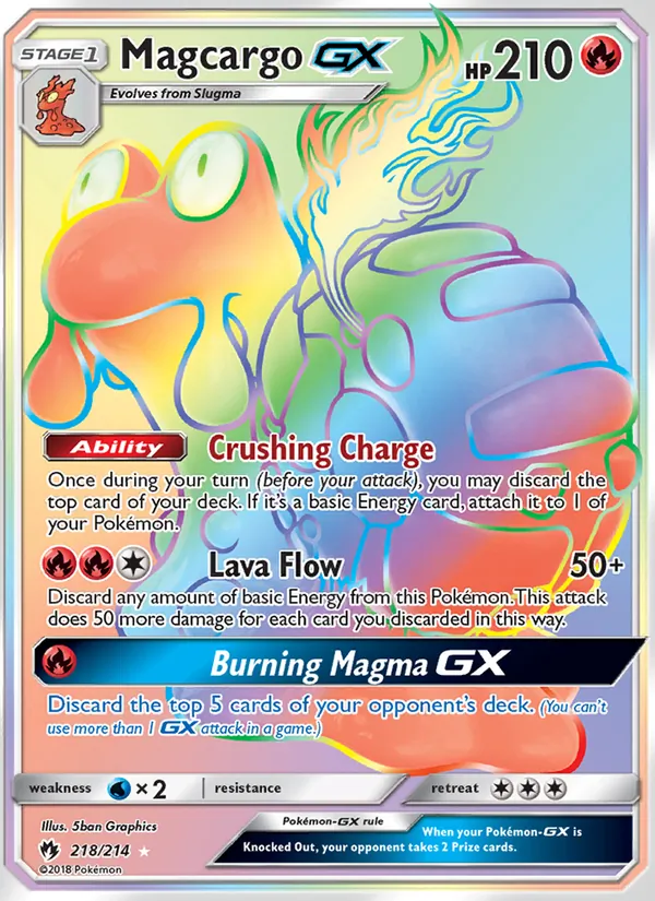 Magcargo GX Lost Thunder 218/214