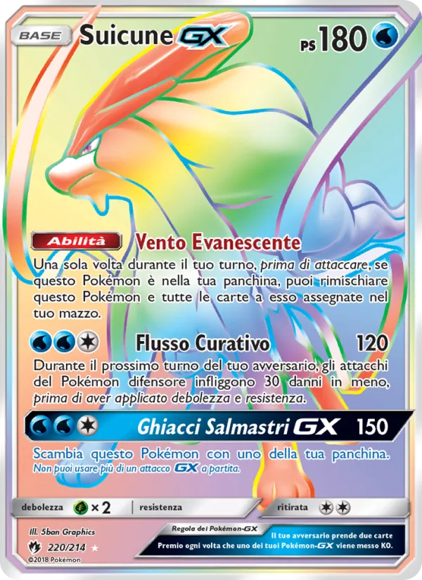 Suicune GX Tuoni Perduti 220/214