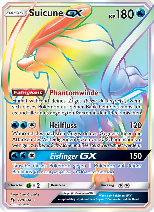 Suicune GX Echo des Donners 220/214