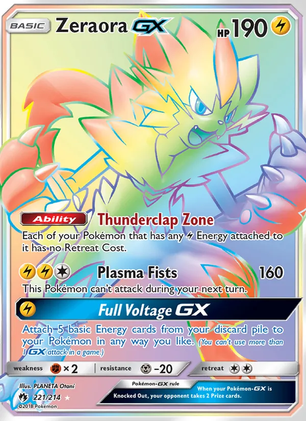 Zeraora GX Lost Thunder 221/214