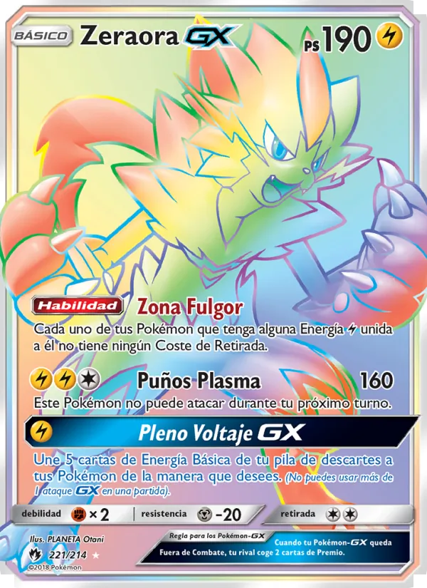 Zeraora GX Truenos Perdidos 221/214