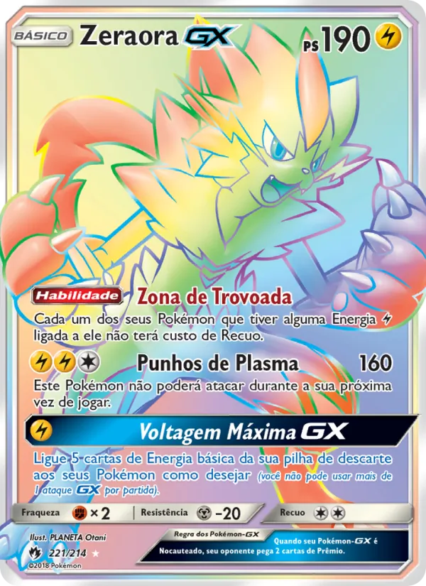 Zeraora GX Trovões Perdidos 221/214