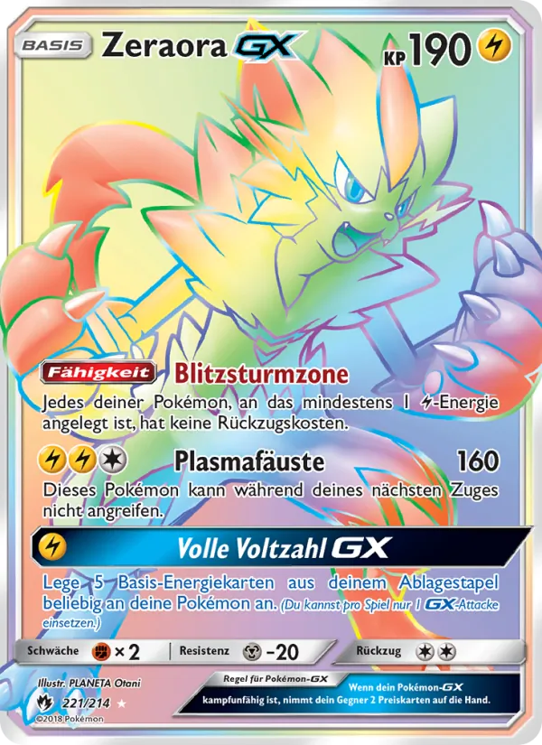Zeraora GX Echo des Donners 221/214