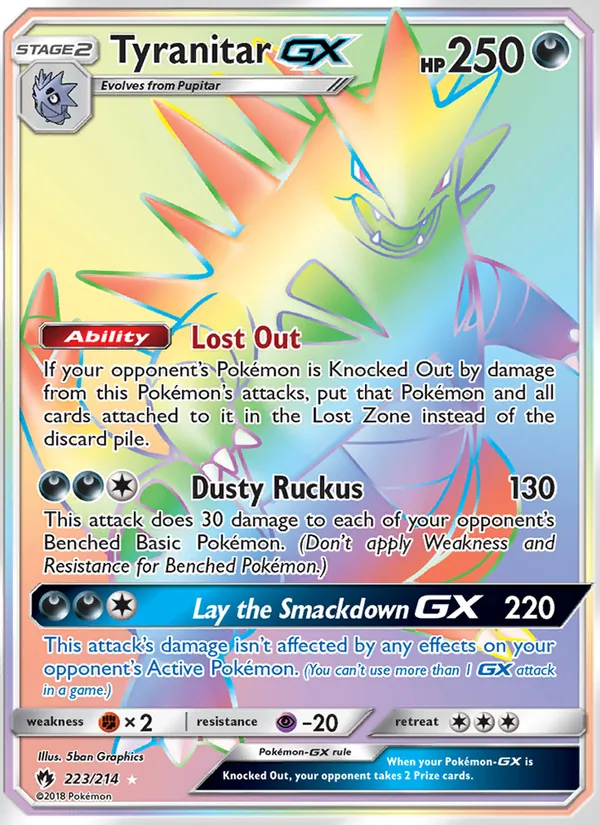 Tyranitar GX Lost Thunder 223/214