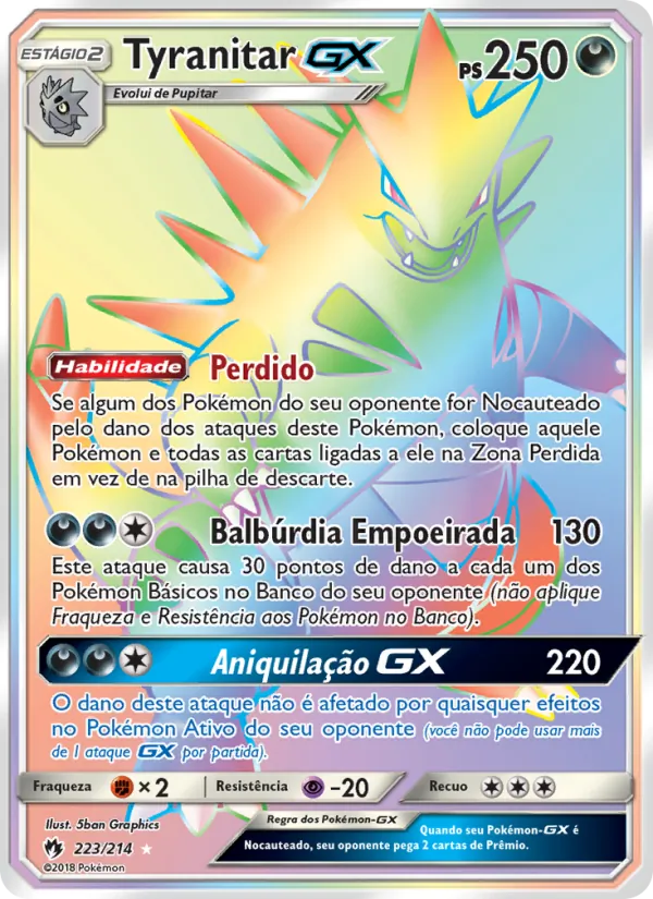 Tyranitar GX Trovões Perdidos 223/214