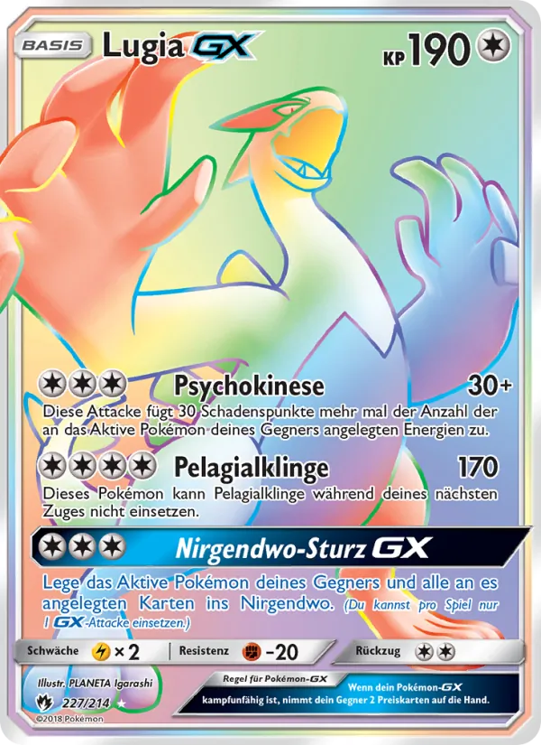 Lugia GX Echo des Donners 227/214