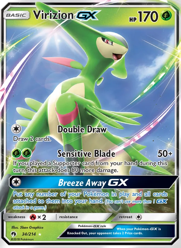 Virizion GX Lost Thunder 34/214