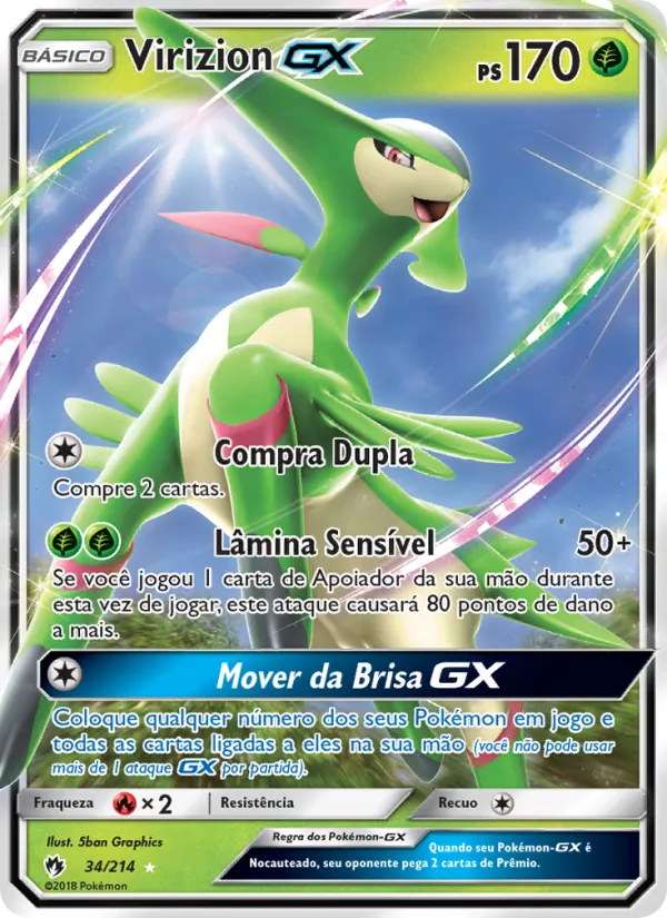 Virizion GX Trovões Perdidos 34/214