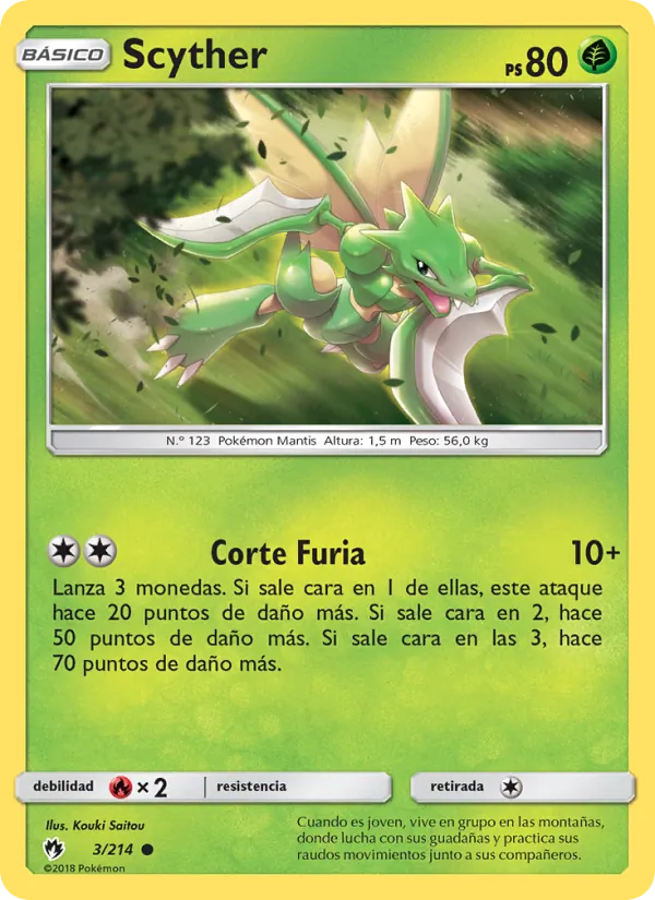 Scyther Truenos Perdidos 3/214