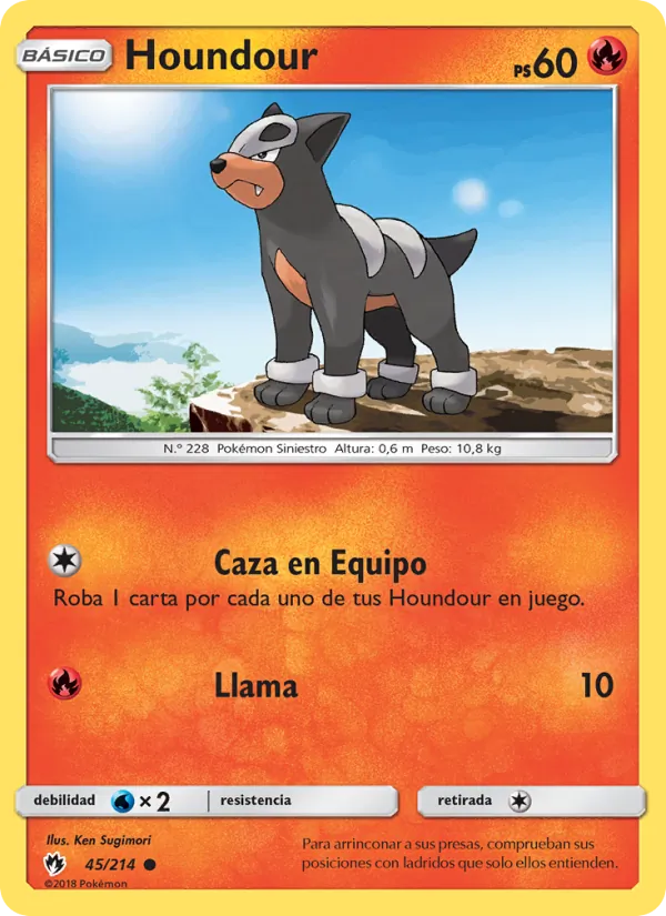 Houndour Truenos Perdidos 45/214