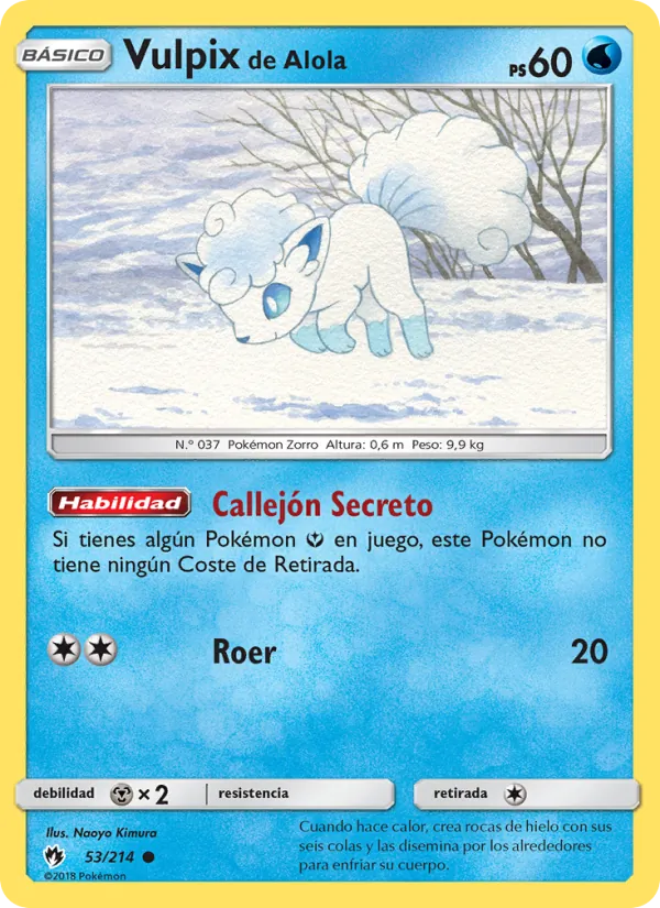 Vulpix de Alola Truenos Perdidos 53/214