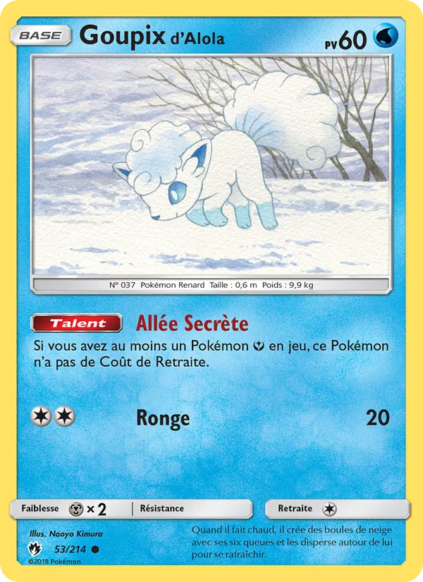 Goupix d’Alola Tonnerre Perdu 53/214