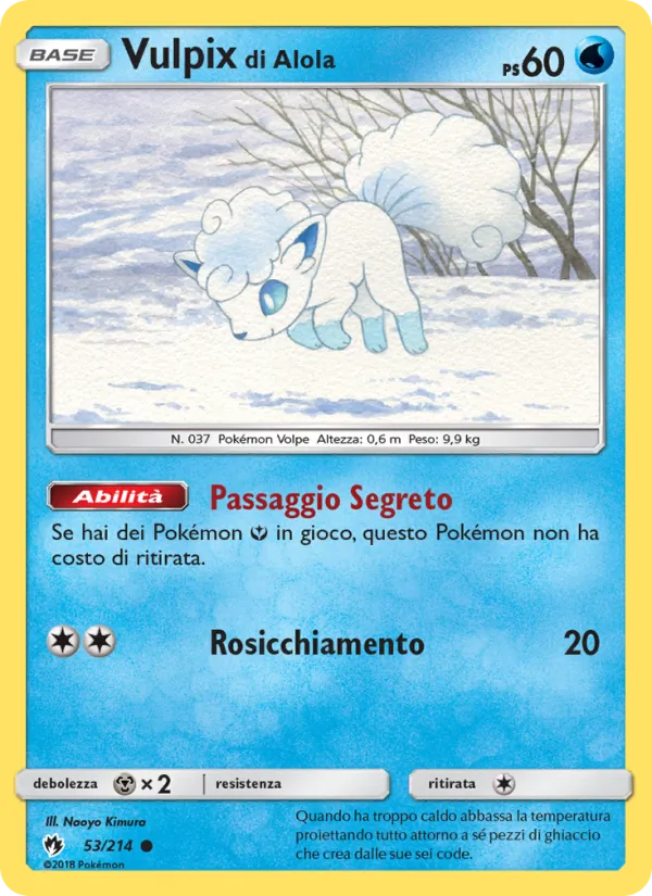 Vulpix di Alola Tuoni Perduti 53/214