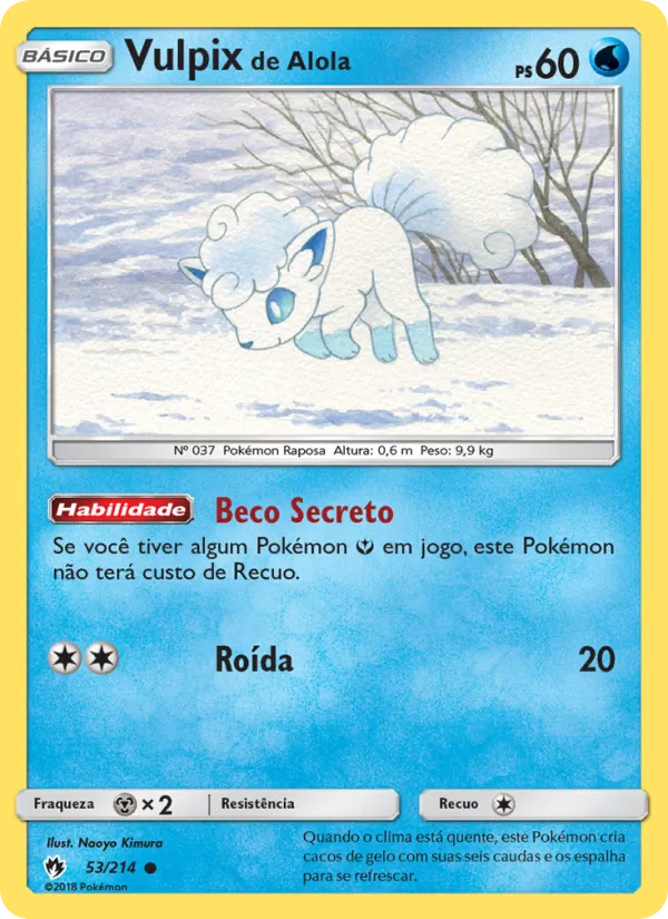 Vulpix de Alola Trovões Perdidos 53/214