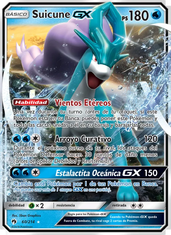 Suicune GX Truenos Perdidos 60/214