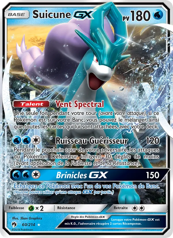 Suicune GX Tonnerre Perdu 60/214