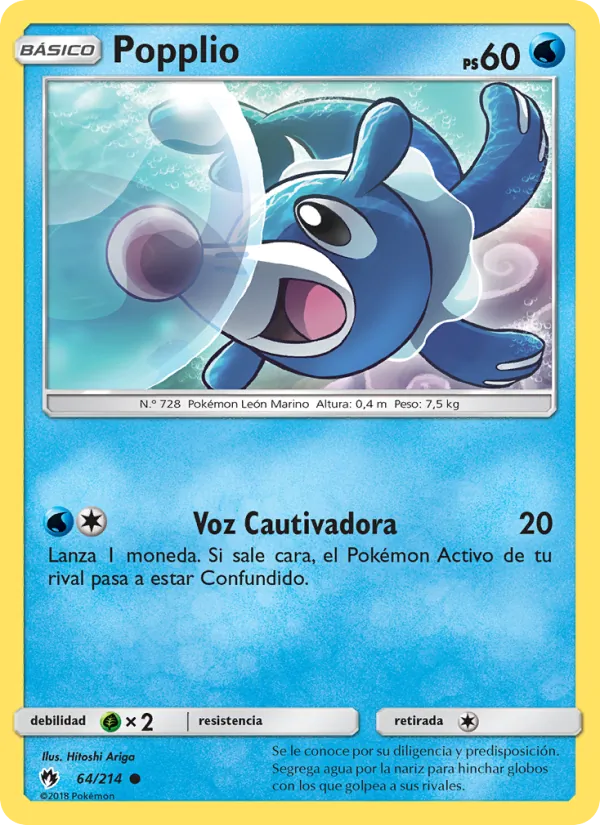 Popplio Truenos Perdidos 64/214
