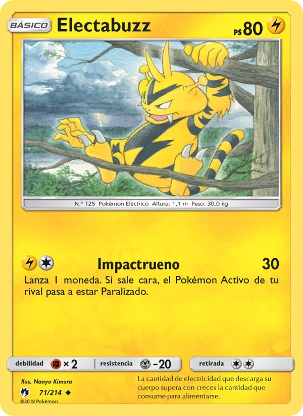 Electabuzz Truenos Perdidos 71/214