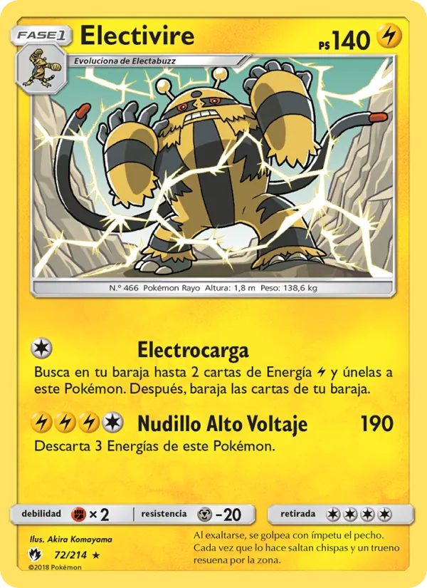 Electivire Truenos Perdidos 72/214