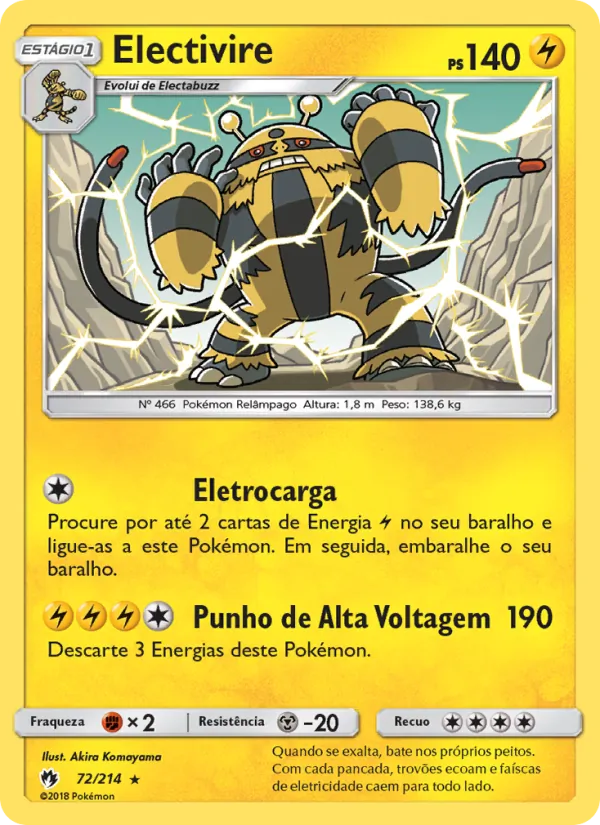 Electivire Trovões Perdidos 72/214