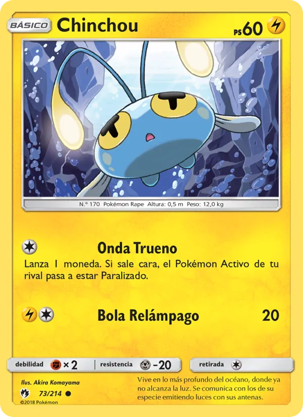 Chinchou Truenos Perdidos 73/214