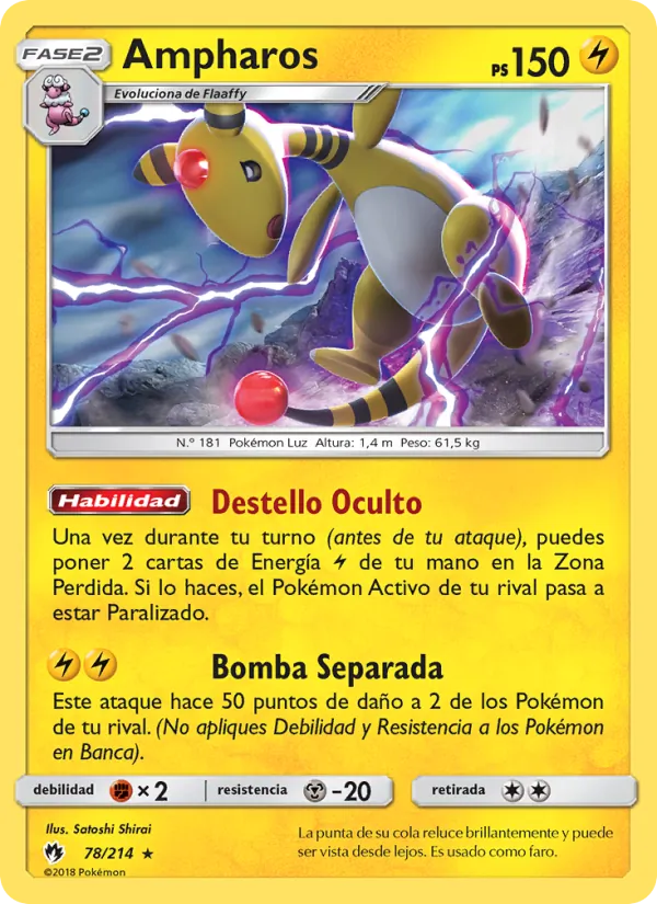 Ampharos Truenos Perdidos 78/214