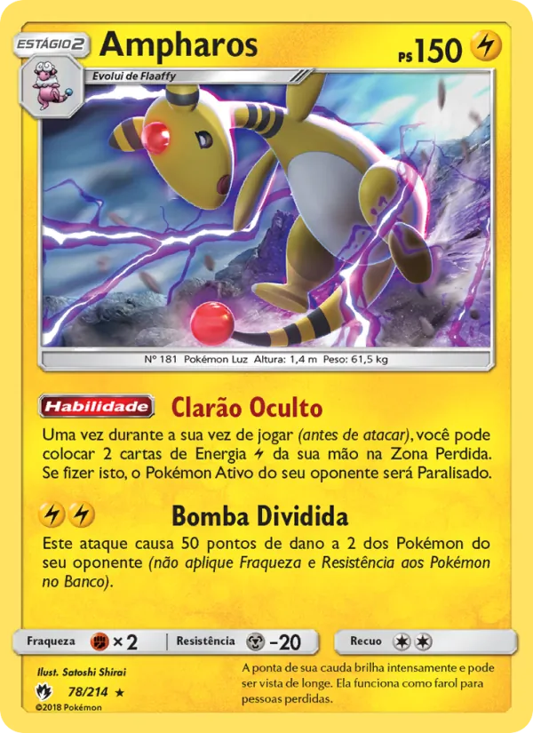 Ampharos Trovões Perdidos 78/214