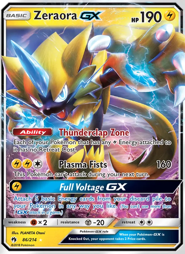 Zeraora GX Lost Thunder 86/214