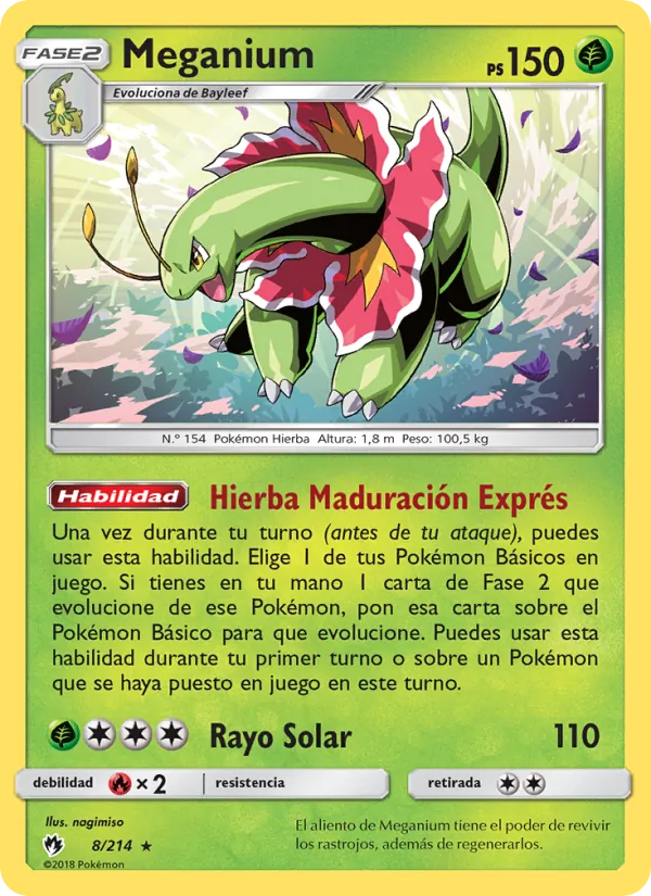 Meganium Truenos Perdidos 8/214