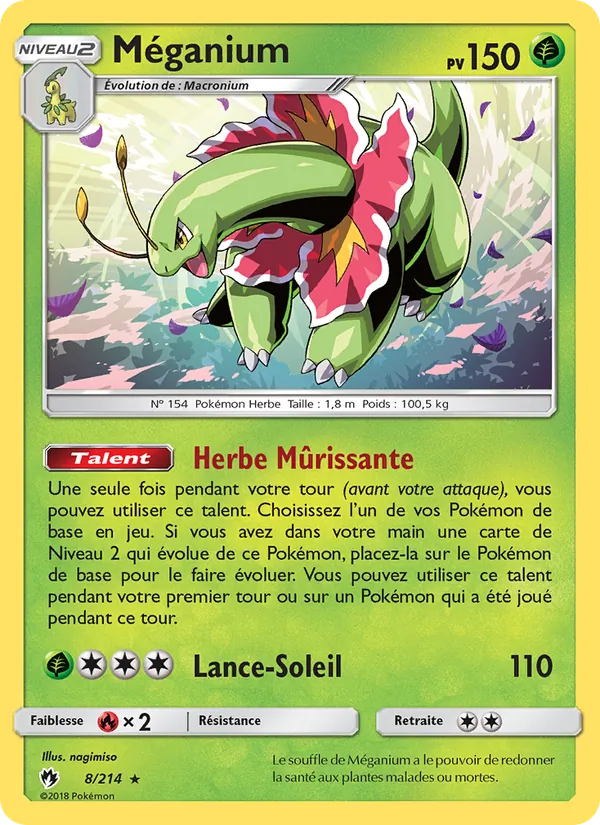 Méganium Tonnerre Perdu 8/214