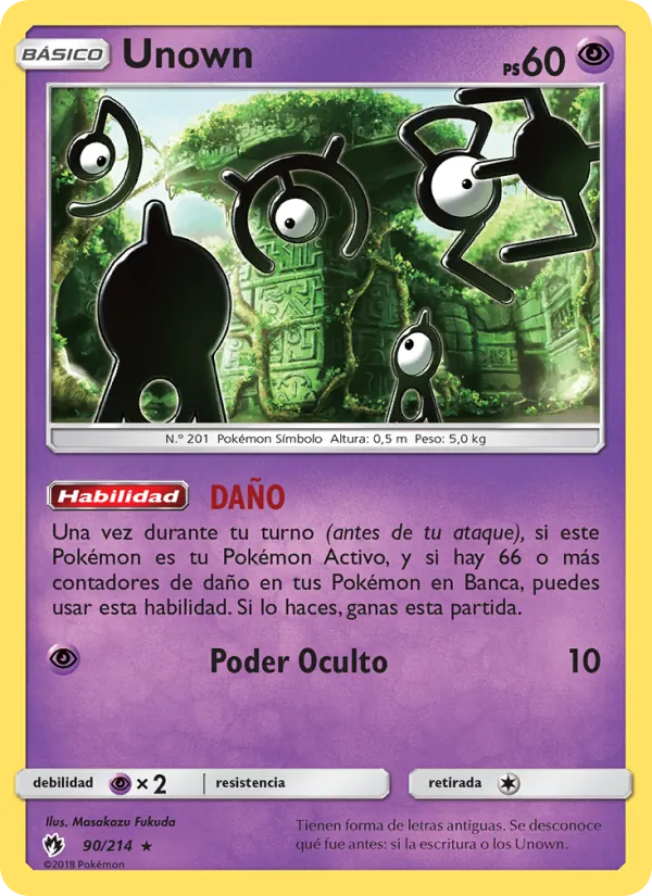 Unown Truenos Perdidos 90/214