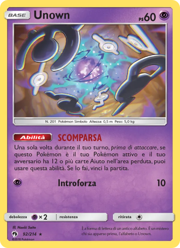 Unown Tuoni Perduti 92/214