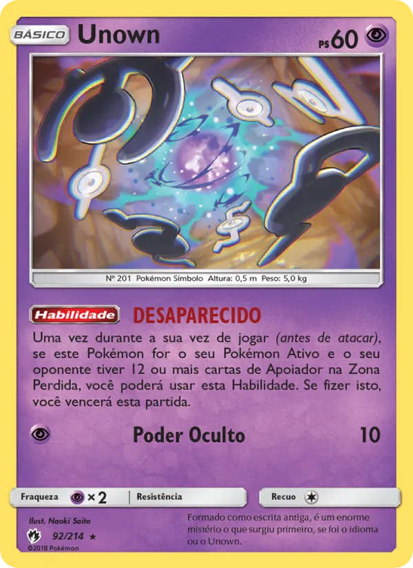 Unown Trovões Perdidos 92/214