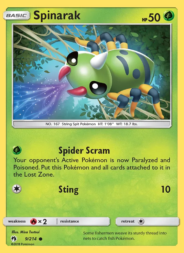 Spinarak Lost Thunder 9/214