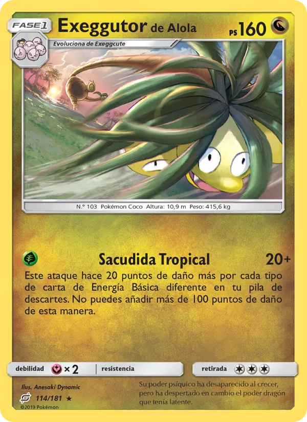 Exeggutor de Alola Union de Aliados 114/181