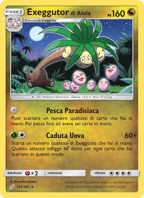 Exeggutor di Alola Gioco di Squadra 115/181