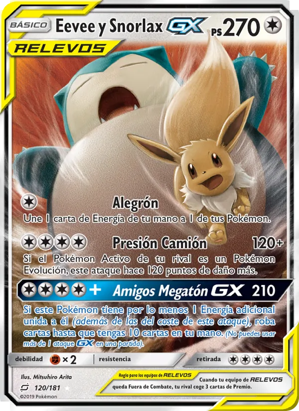 Eevee y Snorlax GX Union de Aliados 120/181