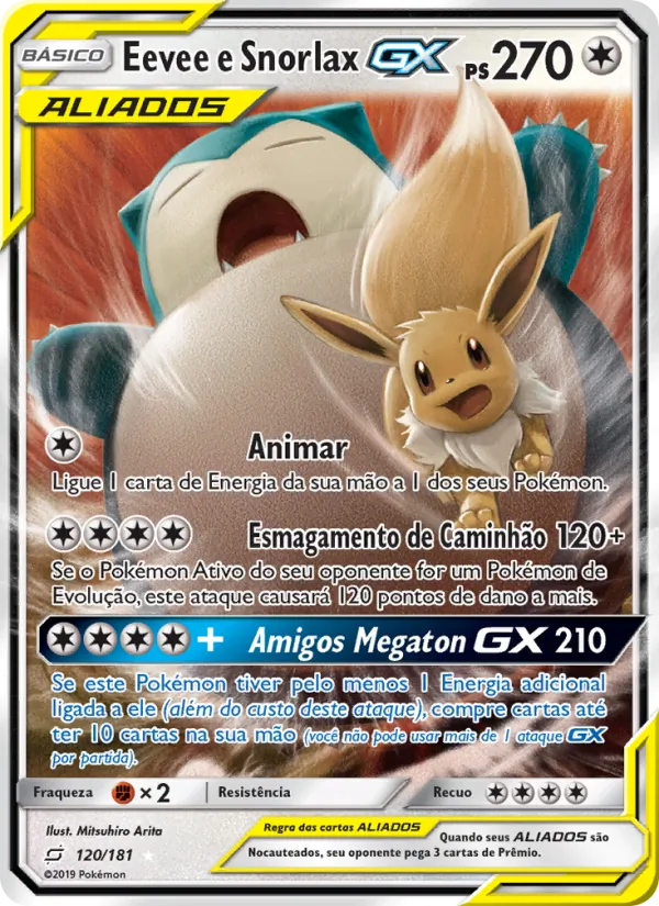 Eevee e Snorlax GX União de Aliados 120/181