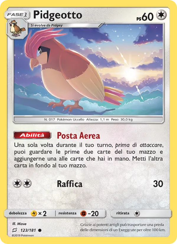 Pidgeotto Gioco di Squadra 123/181