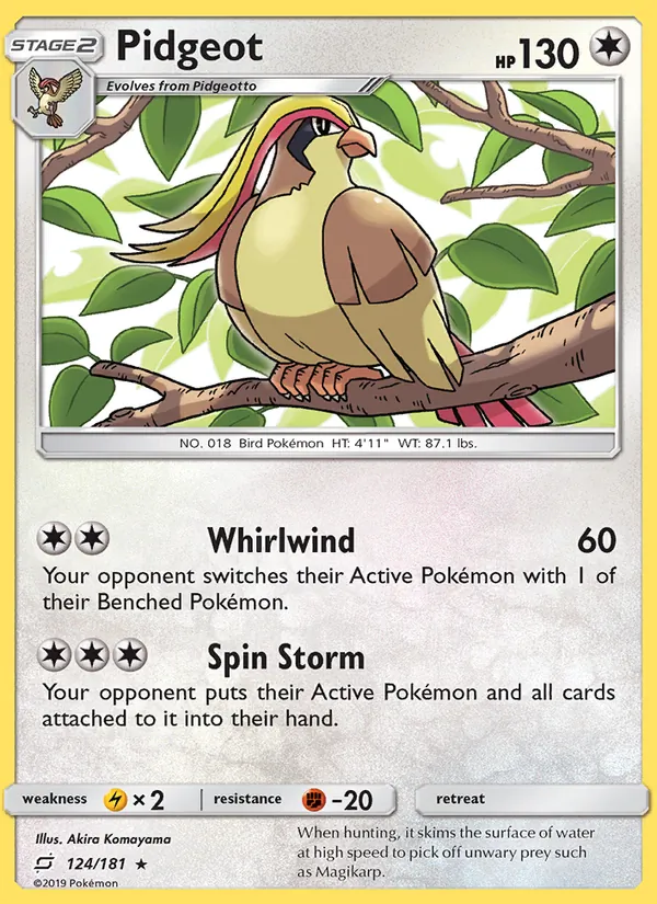 Pidgeot Team Up 124/181