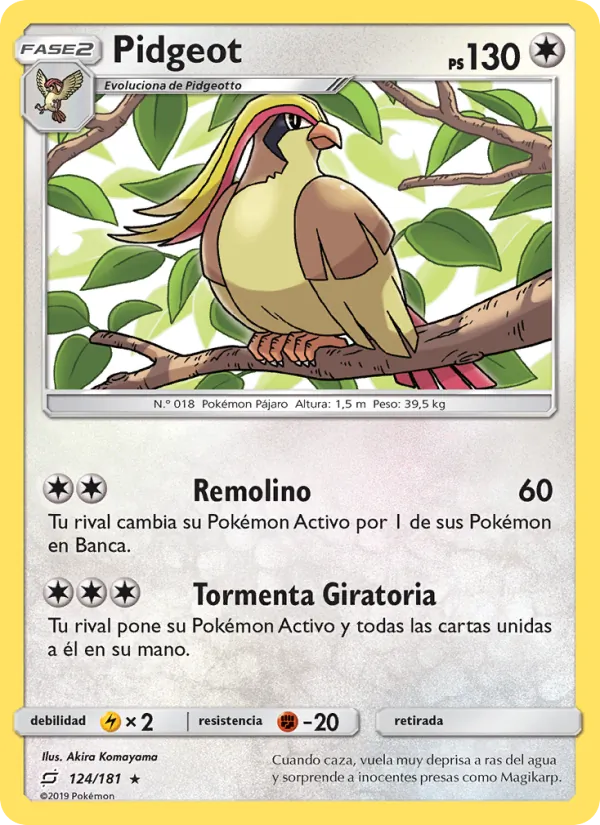 Pidgeot Union de Aliados 124/181