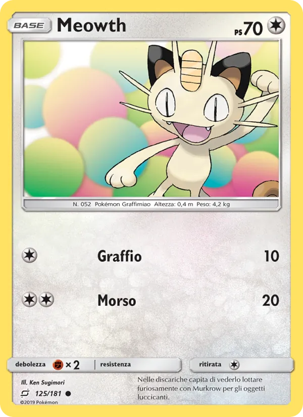 Meowth Gioco di Squadra 125/181