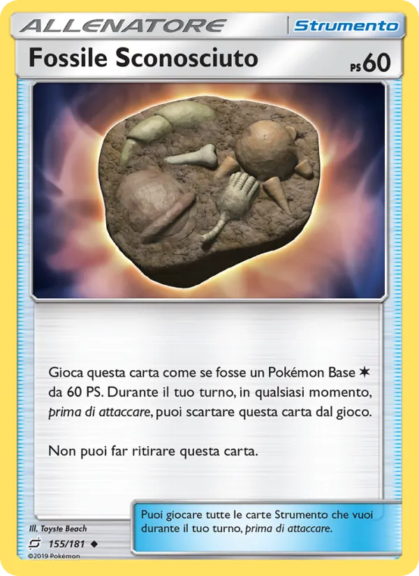 Fossile Sconosciuto Gioco di Squadra 155/181