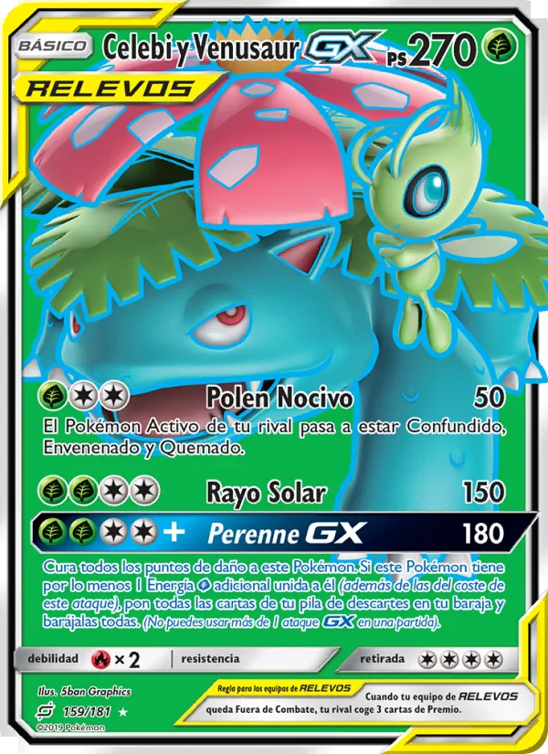 Celebi y Venusaur GX Union de Aliados 159/181