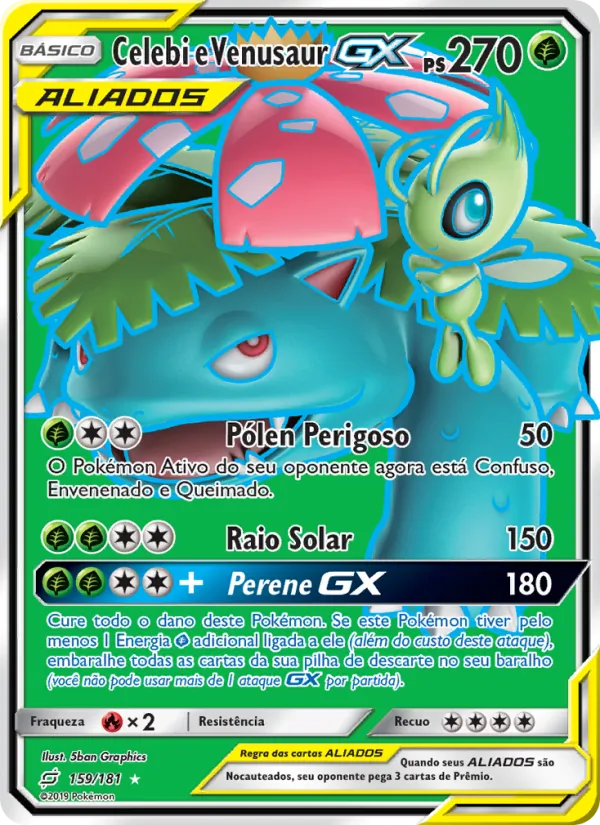 Celebi e Venusaur GX União de Aliados 159/181