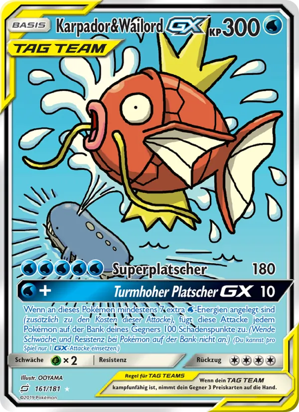 Karpador & Wailord GX Teams Sind Trumpf 161/181